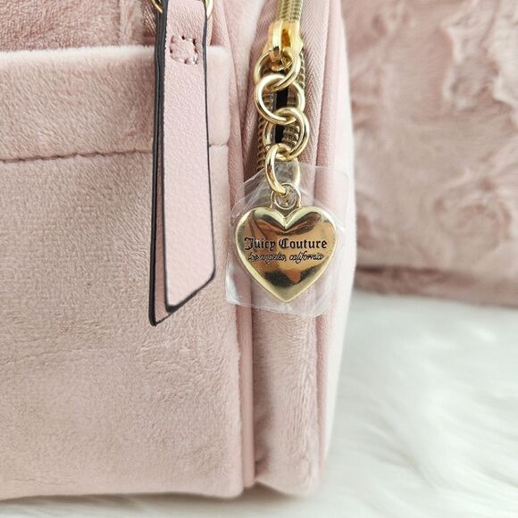 {Juicy Couture} Pink Velour {Heritage Backpack}